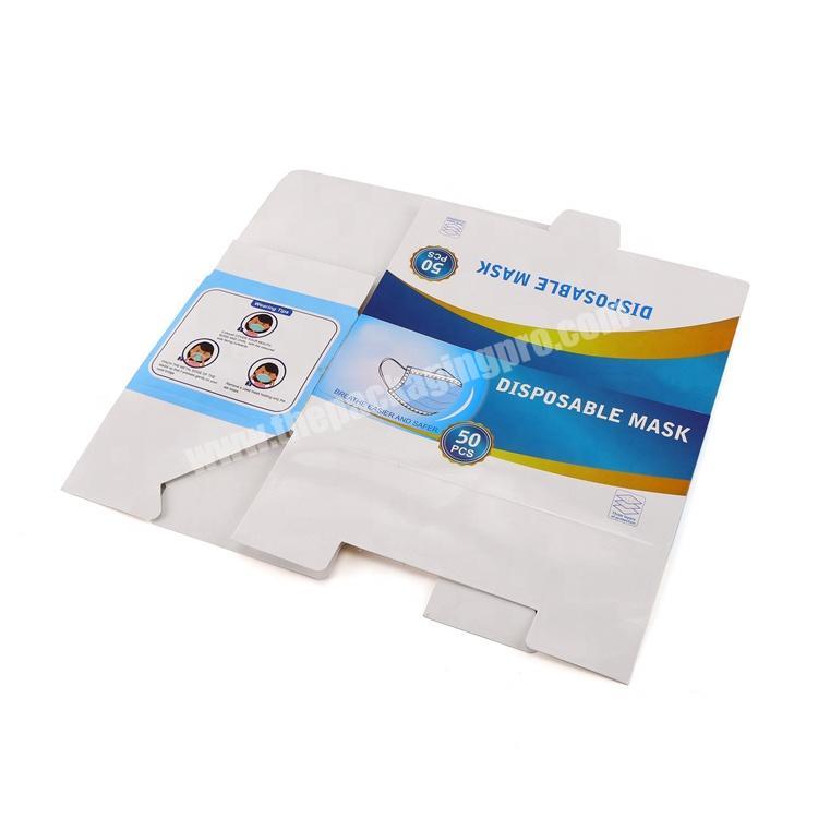 Container Cosmetic Custom Facial Paper Face Surgical Mask Packaging Box