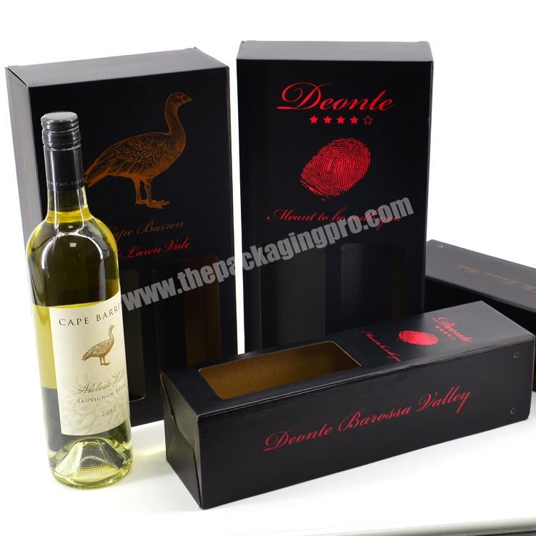 Corrugated cardboard perforated packaging single bottle two bottle water wine shipping box