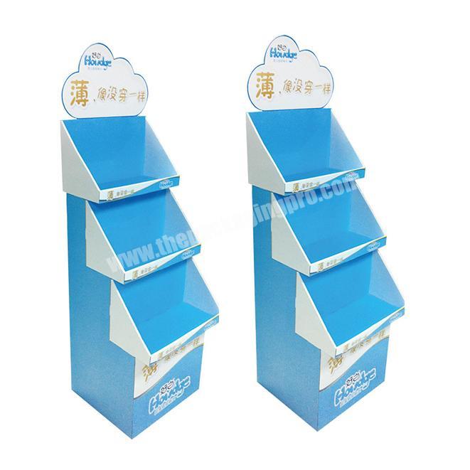 Corrugated display stand box with full printing high quality factory