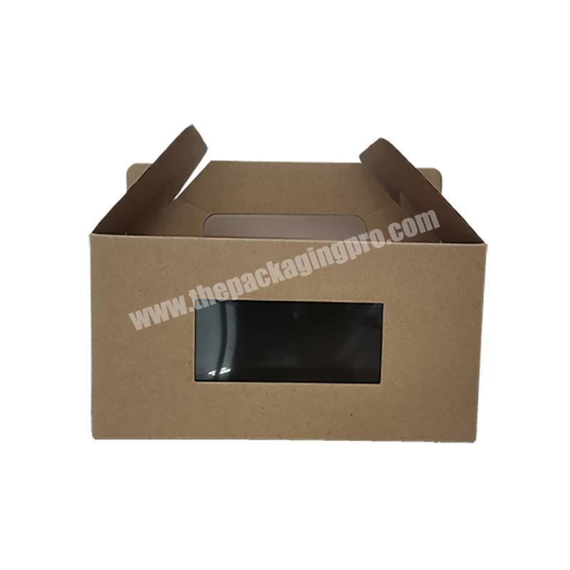 Corrugated Kraft Paper Boxes Packaging Shipping Box With Handle