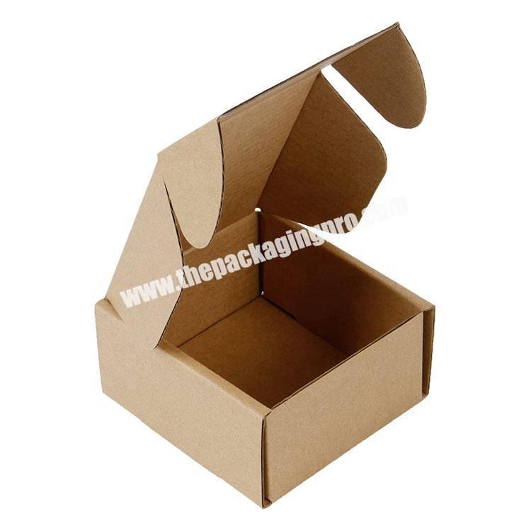 Corrugated Mailing Box Small Square Brown Cardboard Carton Boxes Electronics Devices Jewelry Gift Packaging Box