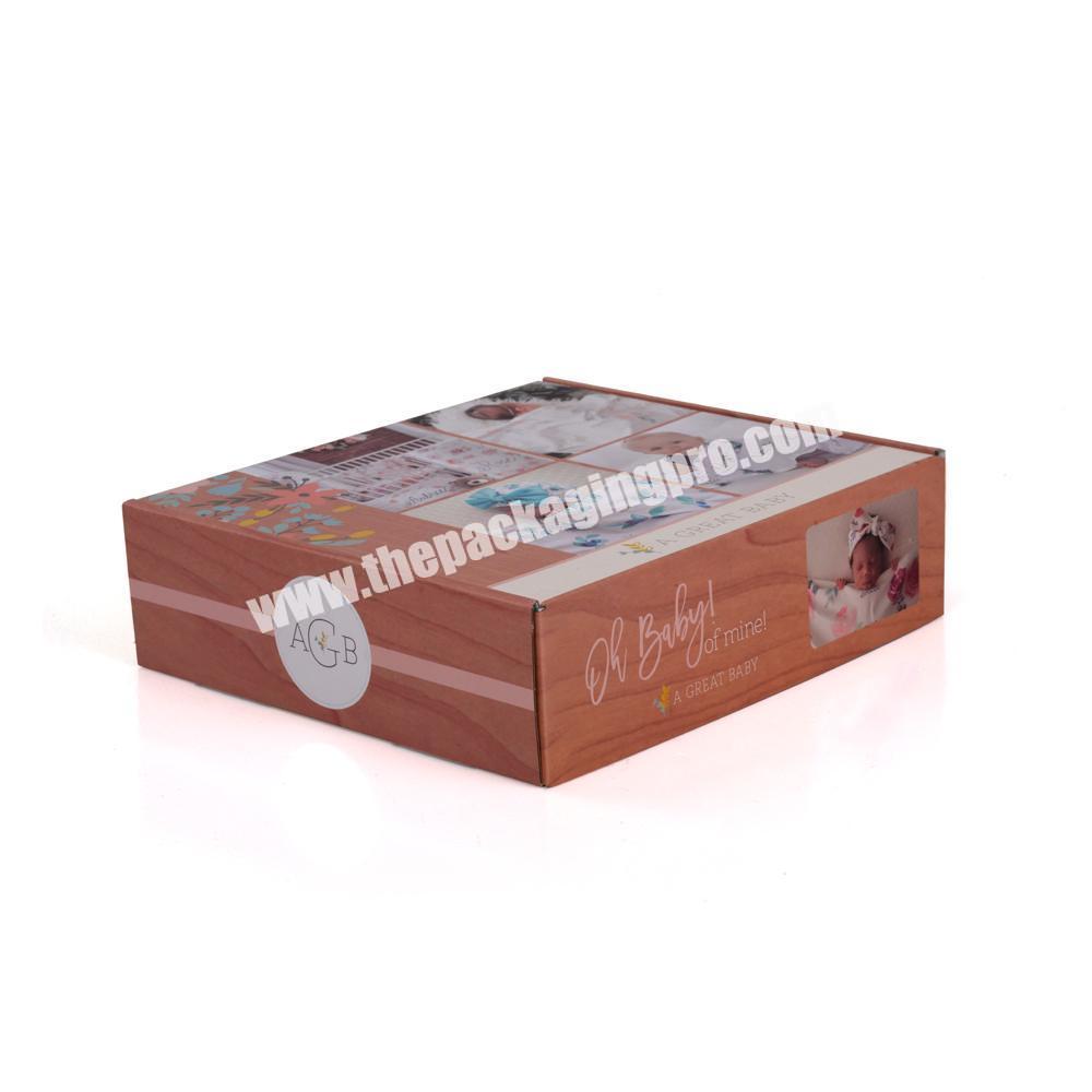 Corrugated paper baby clothes clothing box birthday gift boxes packaging for baby clothes