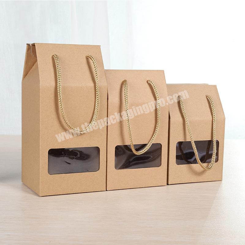 Corrugated Paper Packaging Carton Cardboard Shipping Box With Handle For Wine  Fruit Box