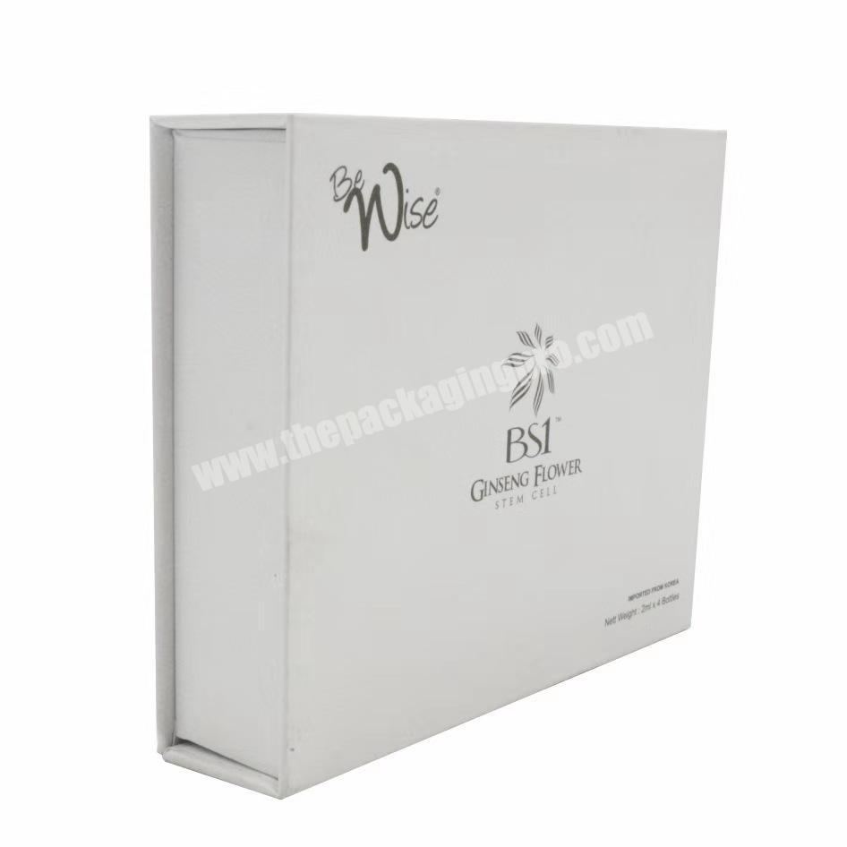 Cosmetic paper packaging box produce according to the white printing design