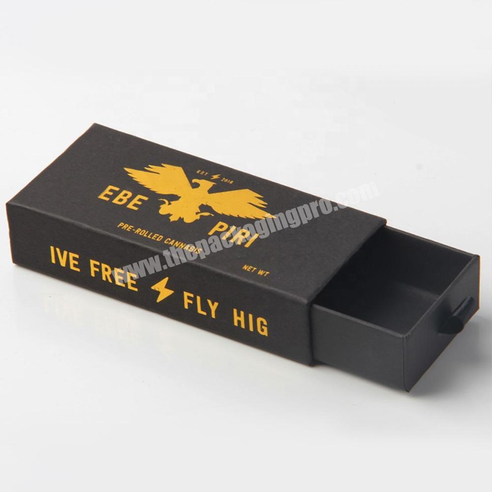 cosmetic sample packaging drawer style black eyelash packaging box