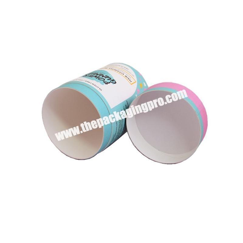 Costom design printed packaging round cylinder gift box