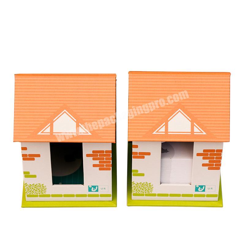Costom small house shape packing box for christmas gift xmas packaging