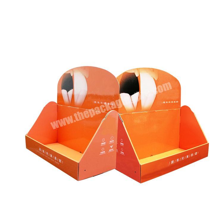 counter display rack paperboard cardboard retail displays collapsable corrugated box