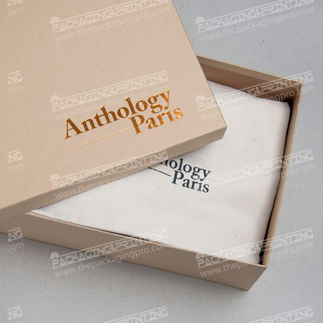 Craft Packaging Box With Stamp Hot Gold Logo