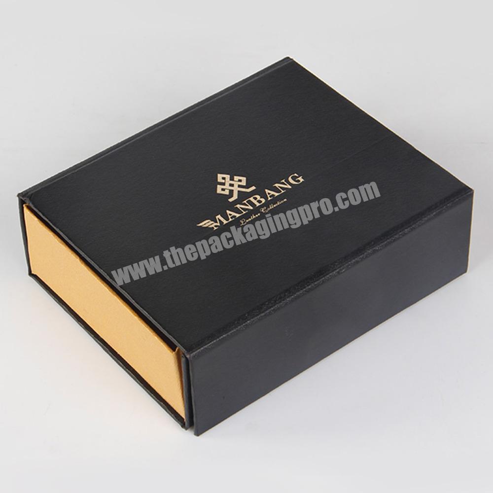 Creative black magnetic a4 size packaging box foldable folding eyelash perfume cosmetic paper box