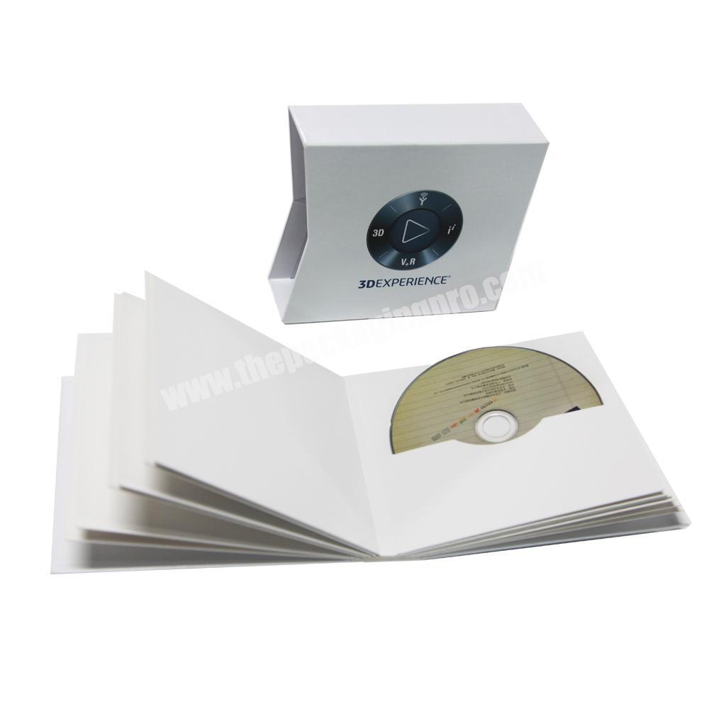 Creative Design Custom CD Packaging Sliding Drawer Book Shaped CD Box Set Packaging