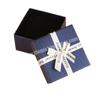 Creative Gift Box Bowknot Jewelry Box Square Jewelry  Paper Packaging Box