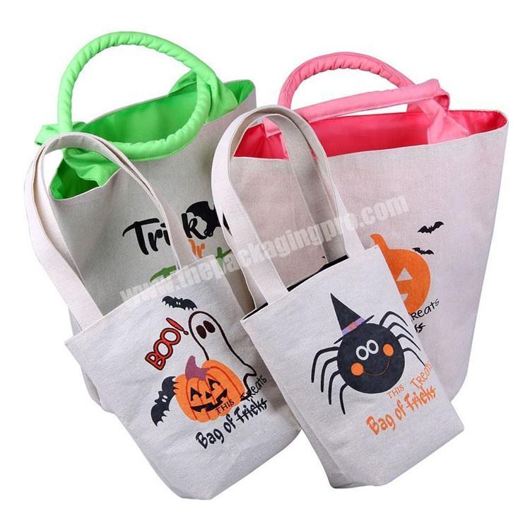 Creative Halloween heavy duty canvas shopping tote bag