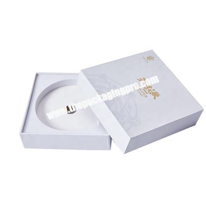 Creative paper cd packaging top and bottom gift box with paper insert