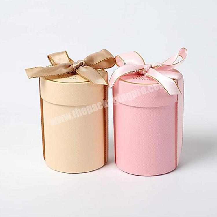 Creative paperboard Wedding Decoration Cylinder Candy Box Party Favor and Gift Box Paper Boxes for Packaging Gift Bags