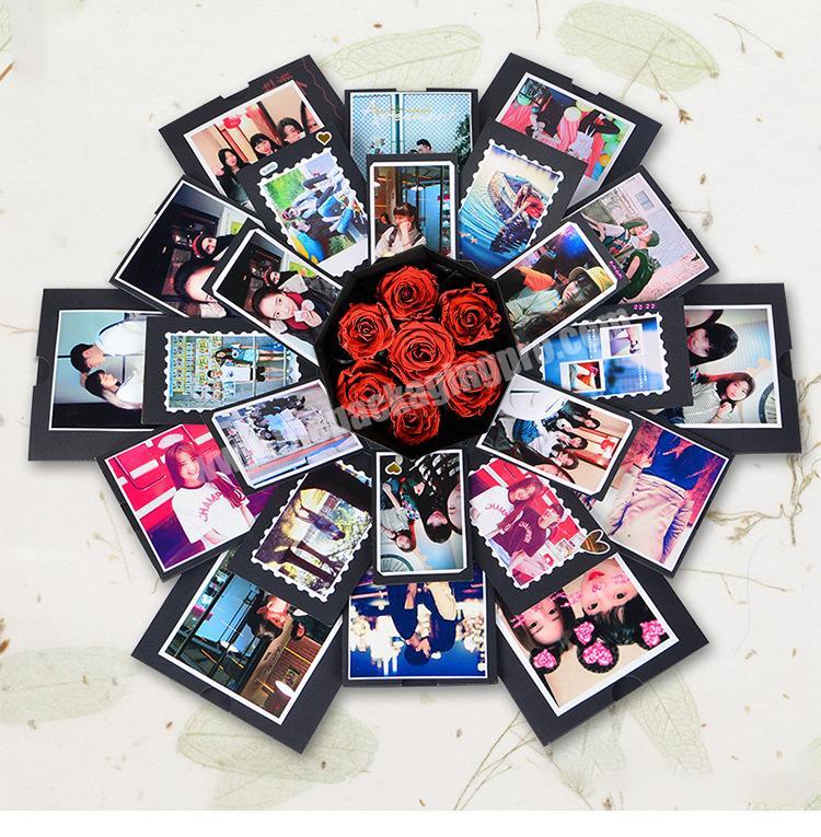 Creative Surprise Explosion Box DIY Love Happy Memory Photo Album Case Wedding Valentine's Gift Explosion Proof Box