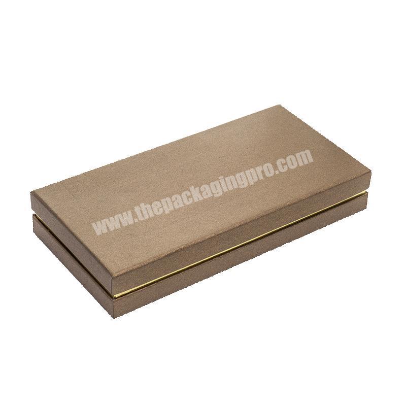 Custom 2 layers gold paper flat cardboard paper gift towel box