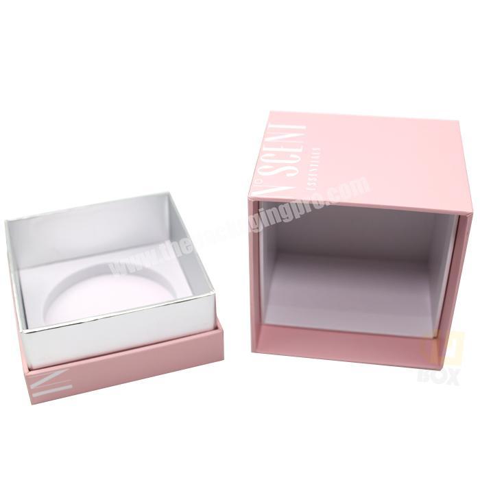 Custom 2 Piece Candle Paper Box With Lid And Base Paper Gift Box For Candle Packaging Box