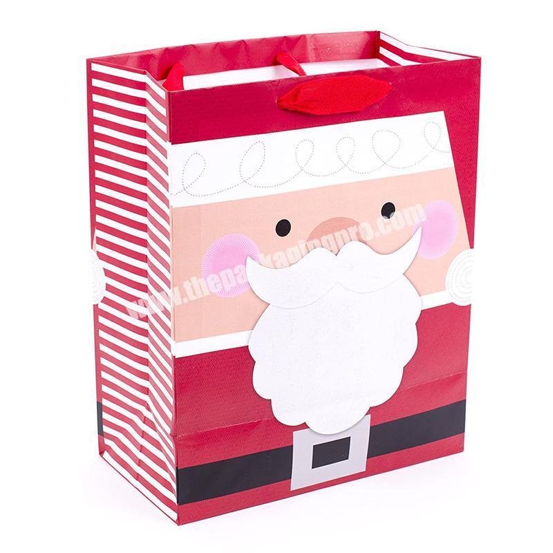 Custom 2020 Christmas paper gift bags,gift paper bag LOGO printing