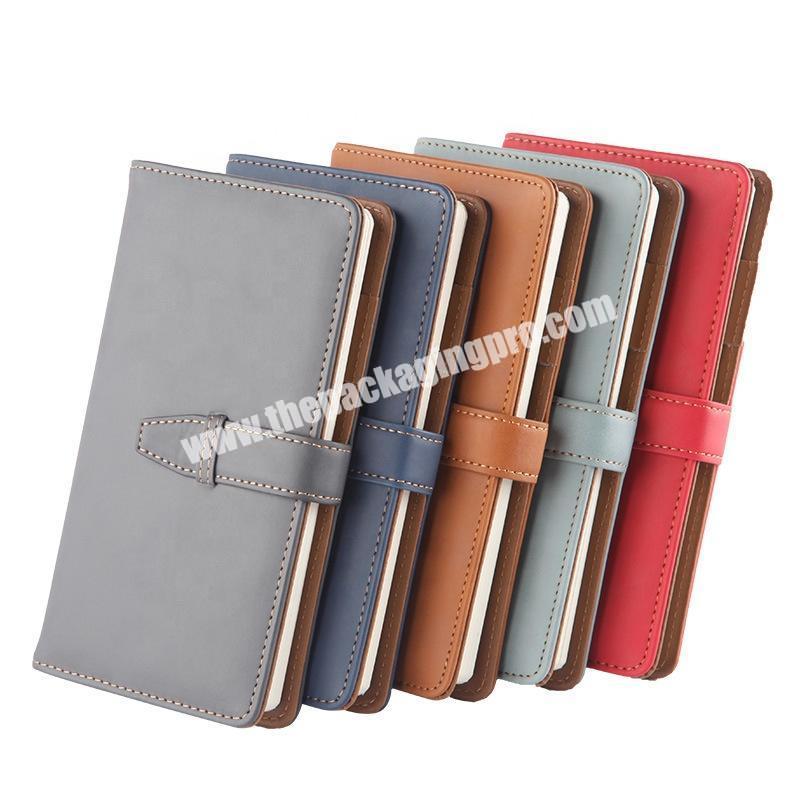 Custom 2021 B5 A5 A6 Hardcover Executive Notebooks PU Leather School Office Stationery Journals Blank 365 Pocket Diary Notebook