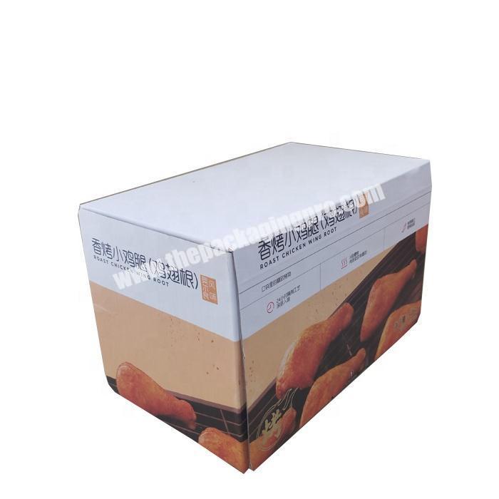 Custom 3 layer corrugated carton paper packaging box for fast snack food