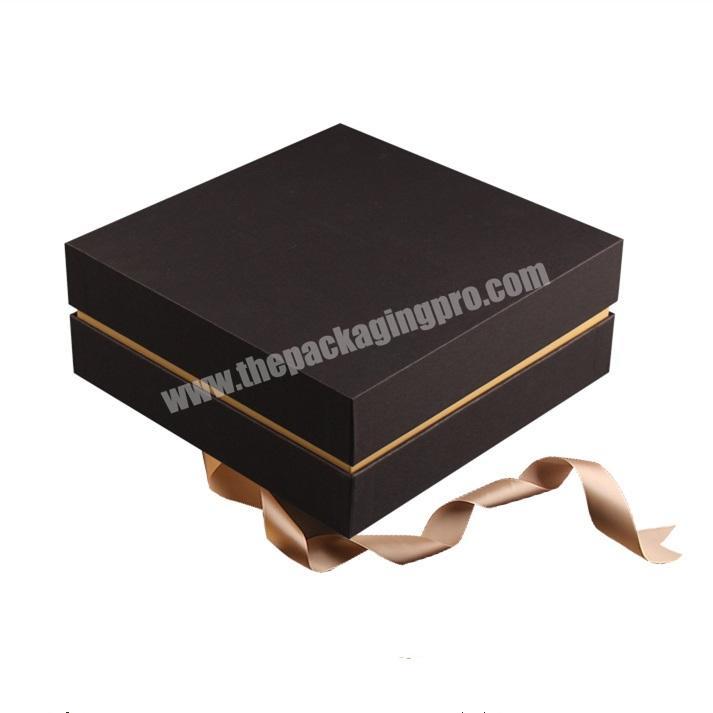 Custom art paper Luxury Rigid Cardboard Paper Gift Lid And Base Box