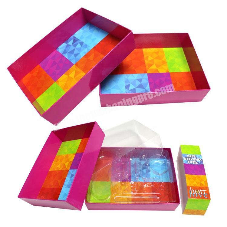 Custom Art paper packing box with blister tray with customized design package for accessories