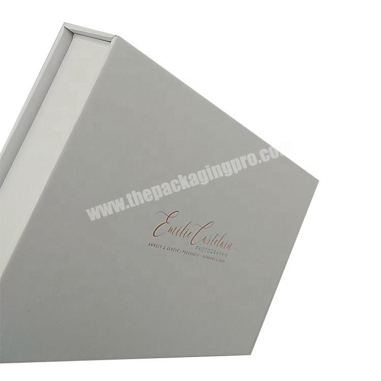 Custom best selling cardboard luxury white photo USB packaging gift box