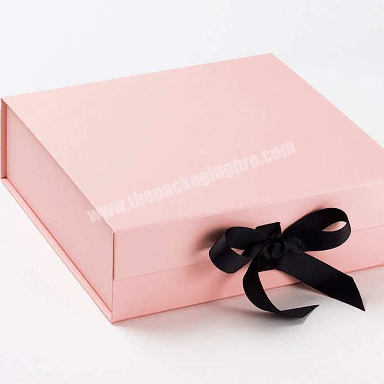 Custom Big Size Shoe Storage Packaging Box With light Color Ribbon
