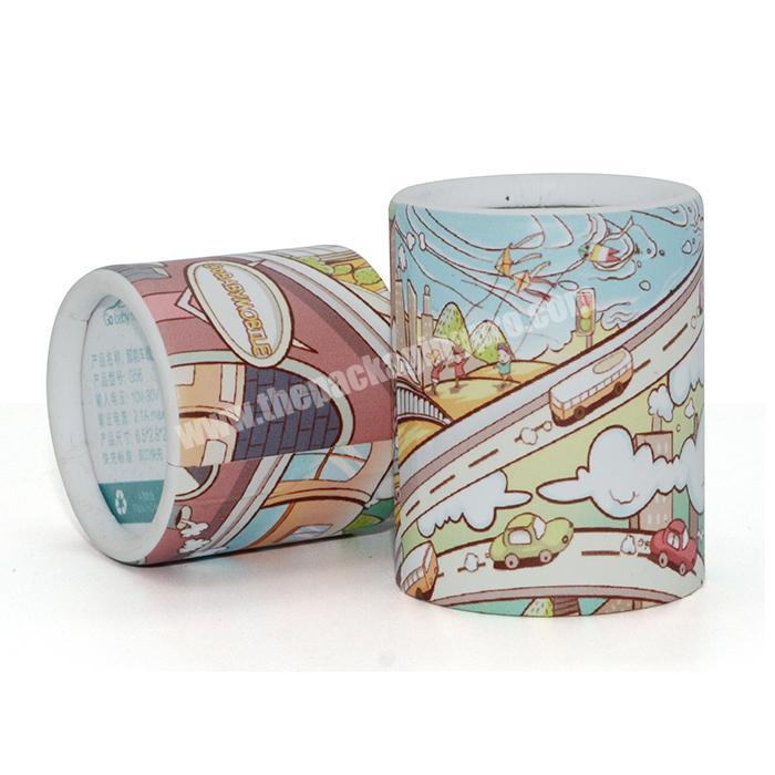 custom biodegradable cardboard tea paper tube round cylinder gift box