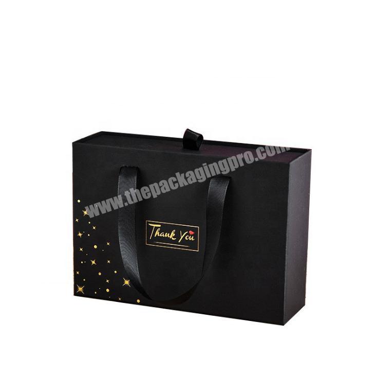 Custom birthday gift lipstick box Valentine gift box perfume black bow gift box