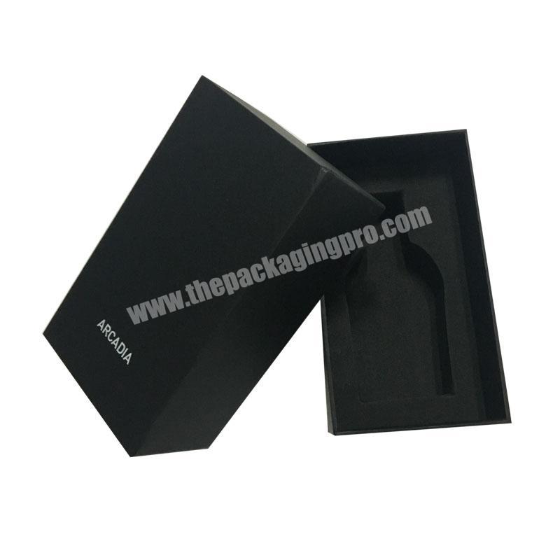 Custom Black Box With Silvery Hot Stamping Foil Logo For Delicate Wallet Gift