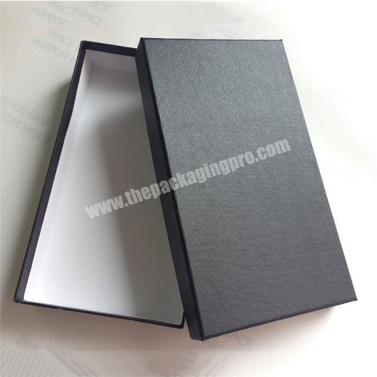 Custom black cardboard boxes mailer packing boxes cardboard for ties