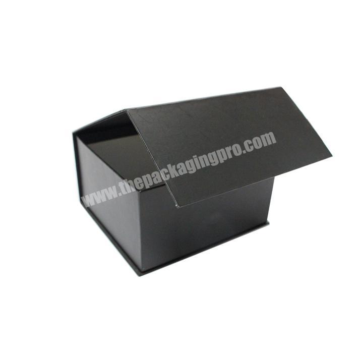 Custom Black Cardboard Folding Flap Gift Box With Magnet