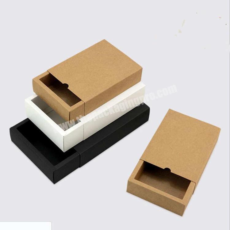 Custom Black Color Printing Corrugated Cardboard Paper Drawer Box For Flowers