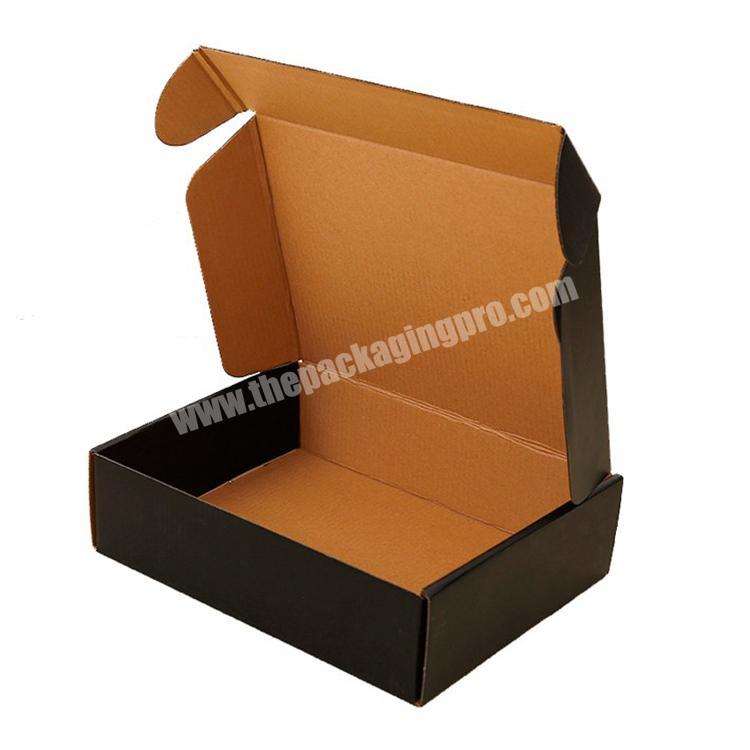 Custom Black Color Shoes Shipping Kraft Corrugated Cardboard Boxes