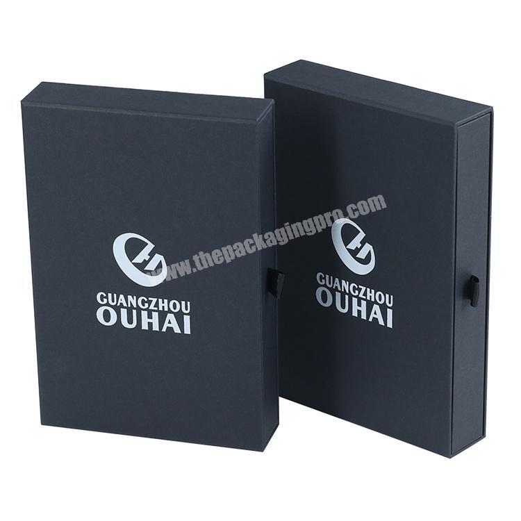 Custom Black Hard Paper Rigid Drawer Structure Paper Box for mobile phone case cover packaging