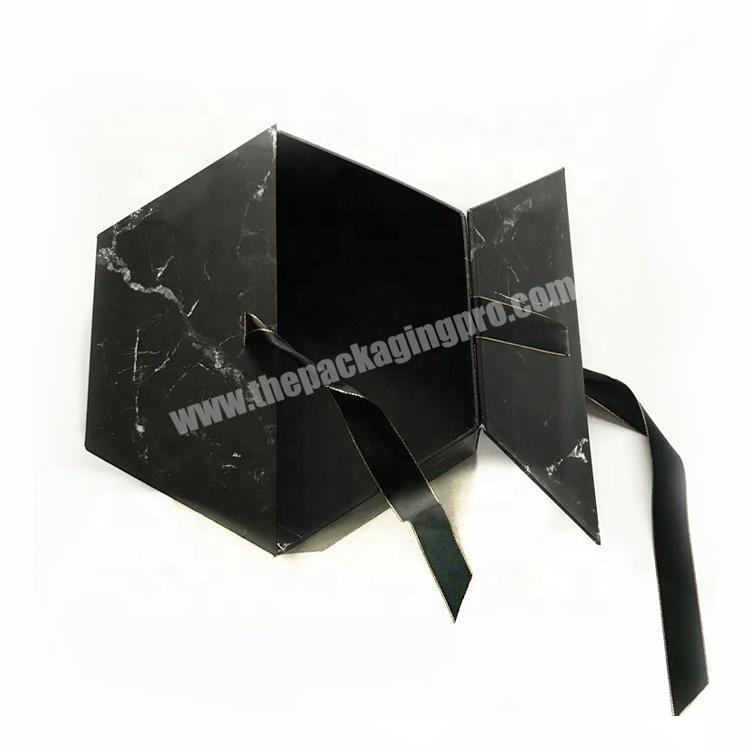 Custom Black Luxury Hexagon Jewelry Packaging Box