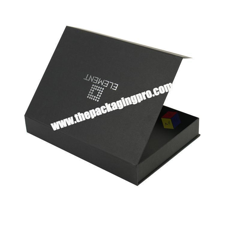 custom black magnetic closure elegant scarf box packaging