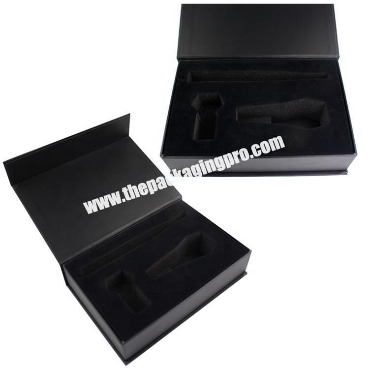 Custom Black Magnetic Gift Box With Foam