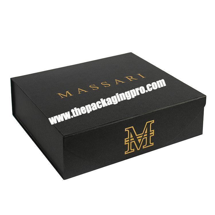 custom black matt magnetic hoodie packaging boxes for clothes