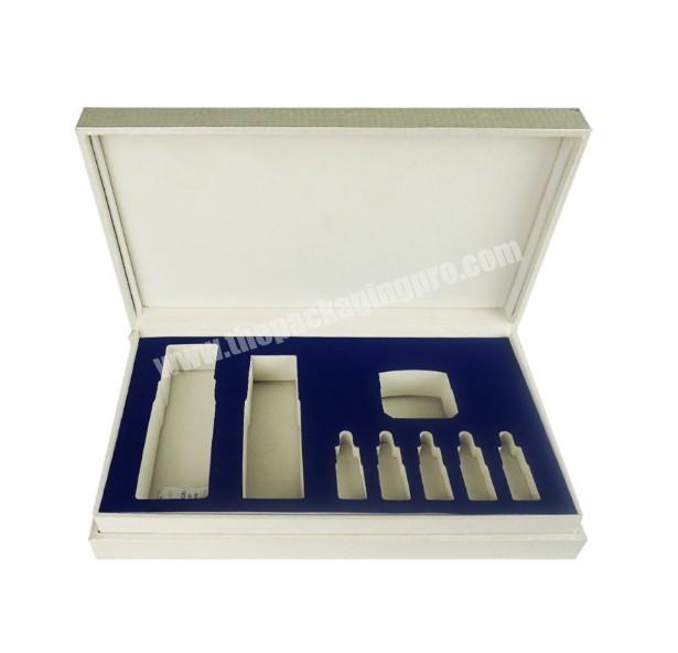 Custom Black Paper Skin Care Packaging Cosmetic Magnetic Box with Foam