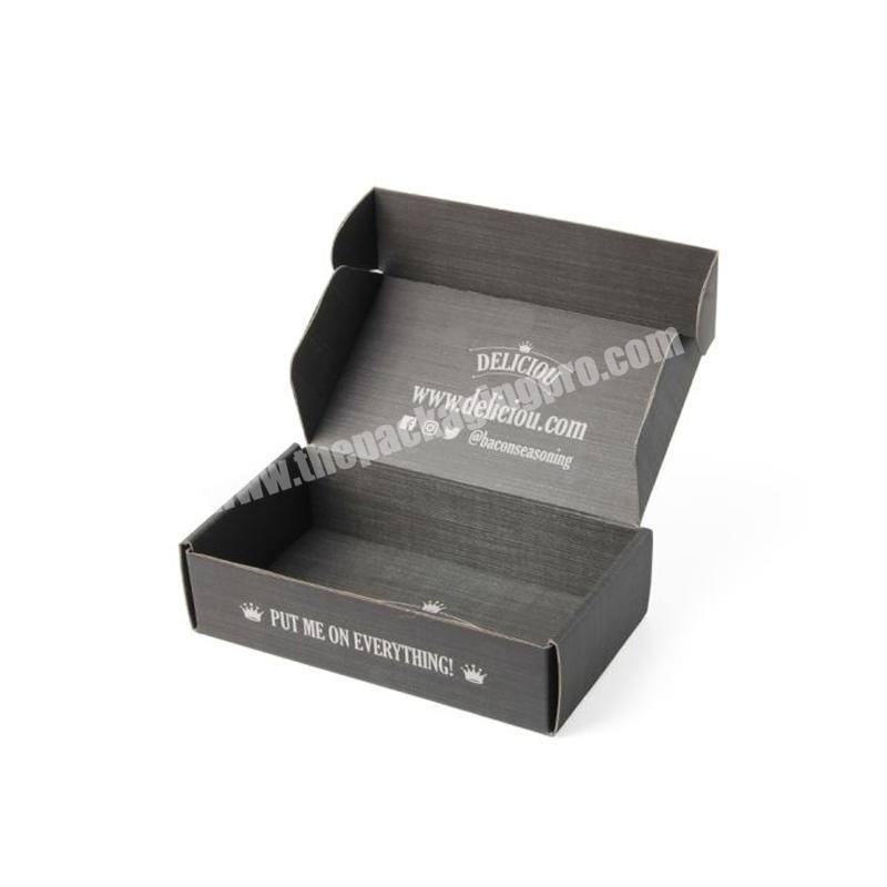 Custom Black Printed E-Flute Cardboard Paper Packaging Box Shoe Box Packaging