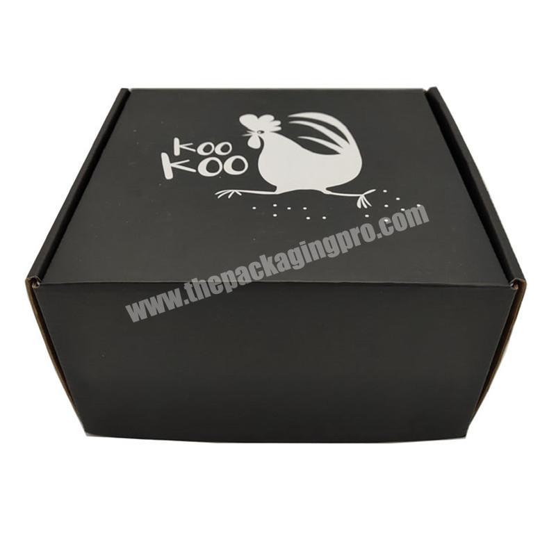 Custom black printing corrugated packaging mailing paper box