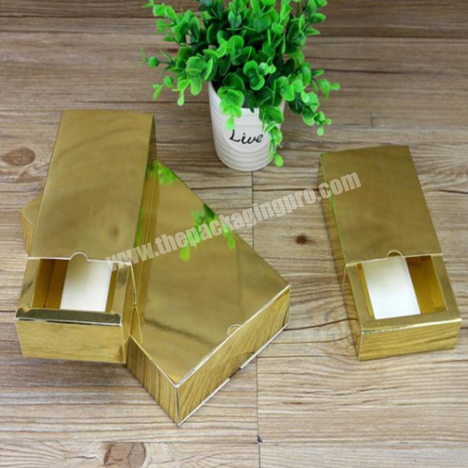 Custom Blank Gold Paper Drawer Boxes cardboard Packaging Box DIY Handmade Soap Craft Party Gift Boxes 5 Size Available