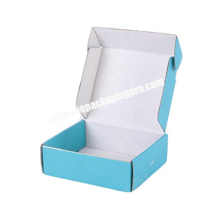 Custom blue color corrugated mailing paper packaging box