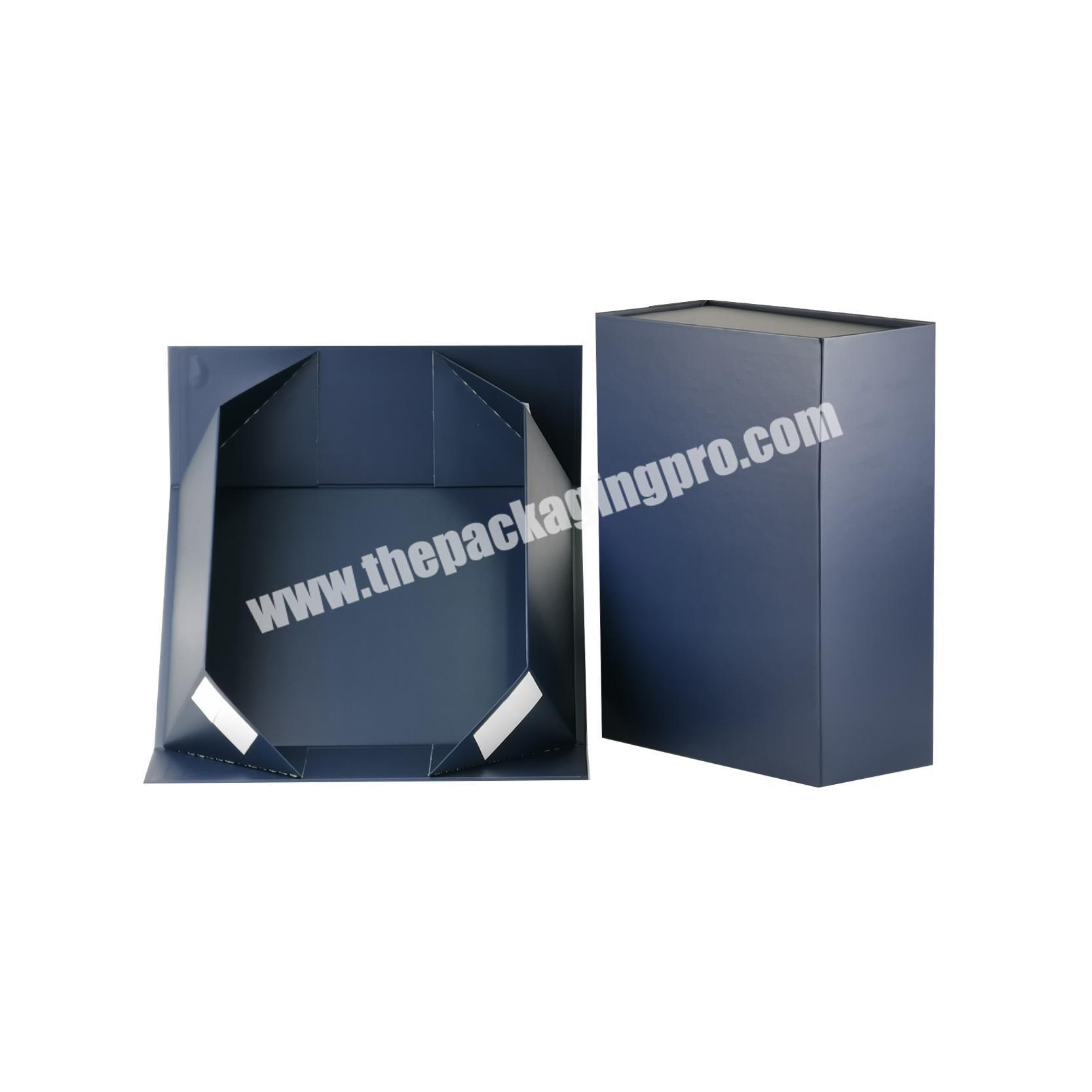 Custom blue color foldable magnetic gift packaging keepsake boxes