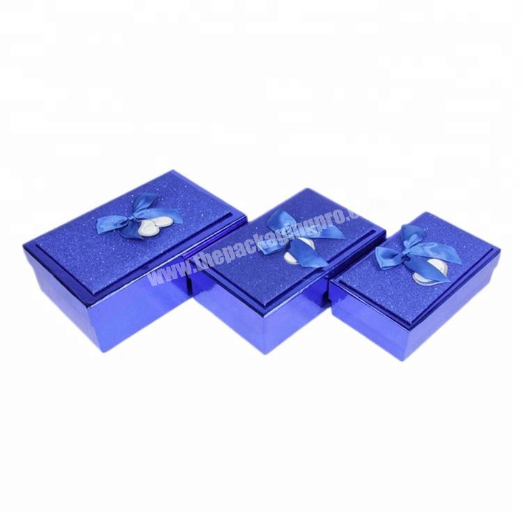 Custom Blue Paper Gifts Packaging Boxes for Wedding Candy