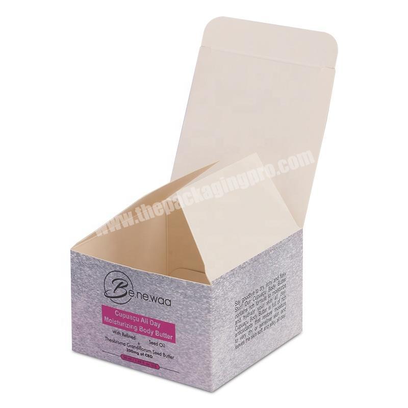 Custom body lotion butter cream container packaging paper box with your logo