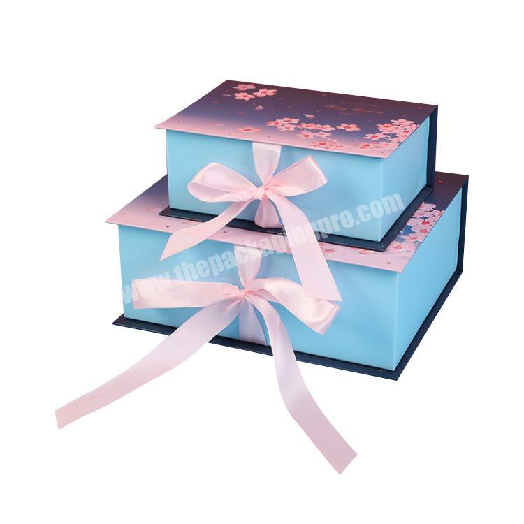 Custom Book Box Candy Packaging Mothers Day Flower Paper Ribbon Fancy Cardboard Boxes